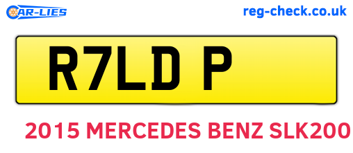 R7LDP are the vehicle registration plates.