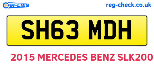 SH63MDH are the vehicle registration plates.
