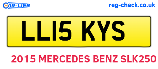 LL15KYS are the vehicle registration plates.