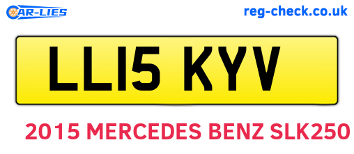 LL15KYV are the vehicle registration plates.