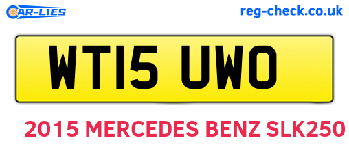 WT15UWO are the vehicle registration plates.