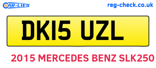 DK15UZL are the vehicle registration plates.