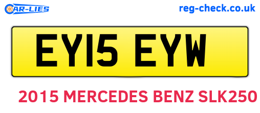 EY15EYW are the vehicle registration plates.