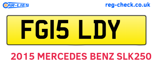 FG15LDY are the vehicle registration plates.
