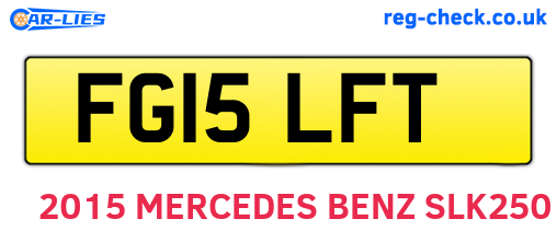 FG15LFT are the vehicle registration plates.
