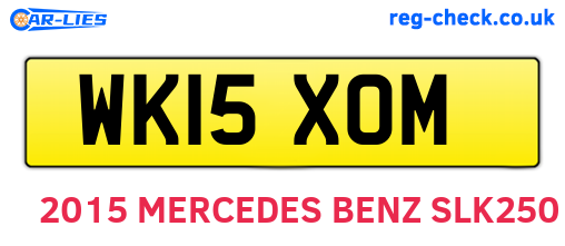 WK15XOM are the vehicle registration plates.