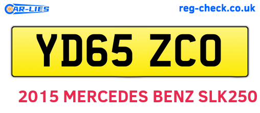 YD65ZCO are the vehicle registration plates.