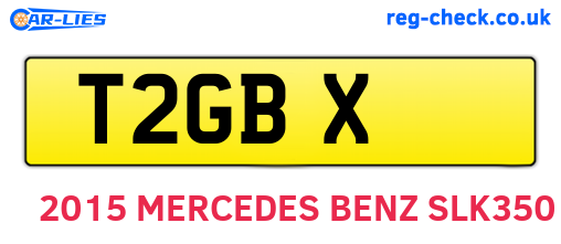 T2GBX are the vehicle registration plates.
