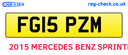 FG15PZM are the vehicle registration plates.