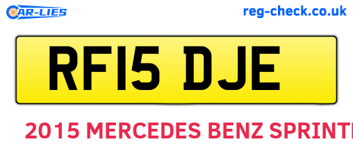 RF15DJE are the vehicle registration plates.
