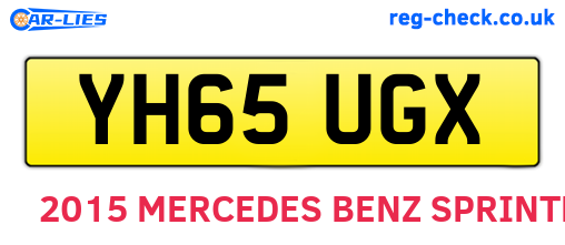 YH65UGX are the vehicle registration plates.