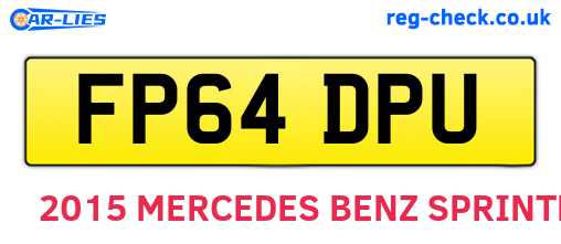 FP64DPU are the vehicle registration plates.