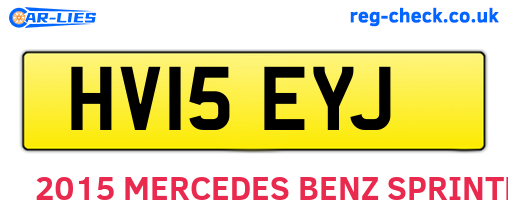 HV15EYJ are the vehicle registration plates.