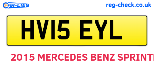 HV15EYL are the vehicle registration plates.