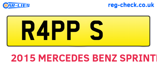 R4PPS are the vehicle registration plates.