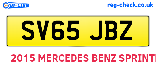 SV65JBZ are the vehicle registration plates.