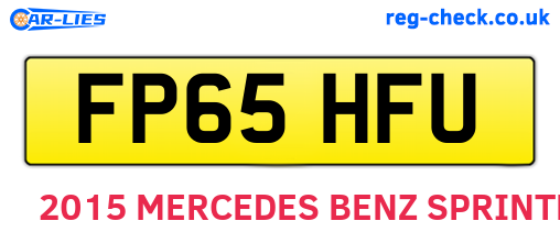 FP65HFU are the vehicle registration plates.