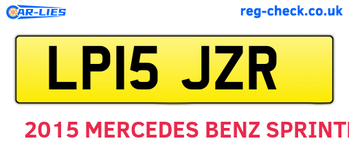 LP15JZR are the vehicle registration plates.