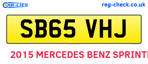 SB65VHJ are the vehicle registration plates.