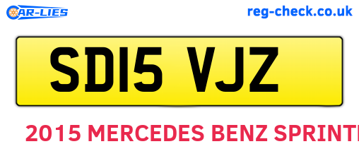 SD15VJZ are the vehicle registration plates.