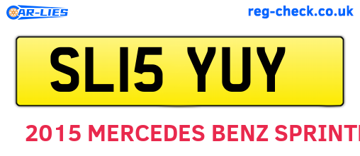 SL15YUY are the vehicle registration plates.