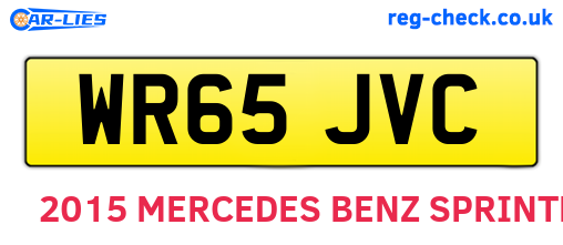 WR65JVC are the vehicle registration plates.