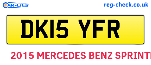 DK15YFR are the vehicle registration plates.