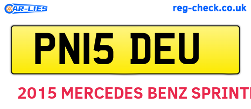 PN15DEU are the vehicle registration plates.