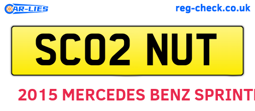 SC02NUT are the vehicle registration plates.