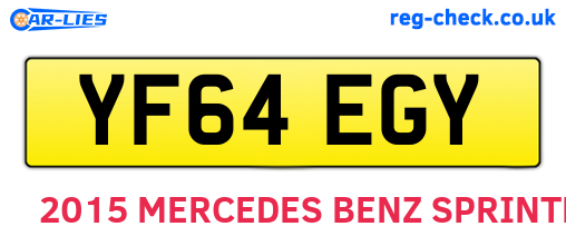 YF64EGY are the vehicle registration plates.