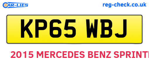 KP65WBJ are the vehicle registration plates.
