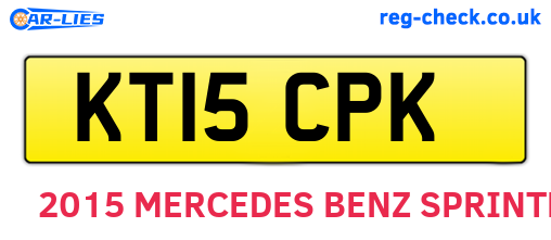 KT15CPK are the vehicle registration plates.