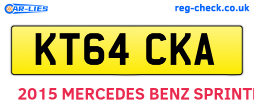 KT64CKA are the vehicle registration plates.