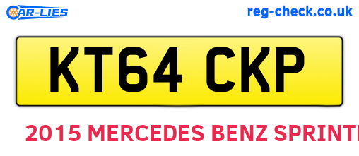 KT64CKP are the vehicle registration plates.