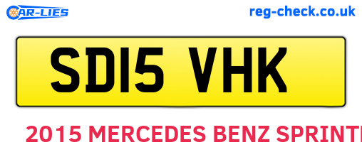 SD15VHK are the vehicle registration plates.