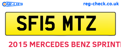 SF15MTZ are the vehicle registration plates.