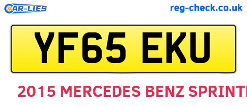 YF65EKU are the vehicle registration plates.