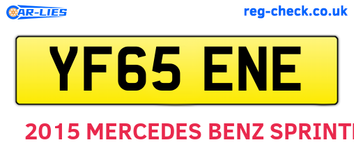 YF65ENE are the vehicle registration plates.