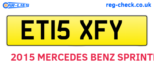 ET15XFY are the vehicle registration plates.