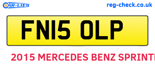 FN15OLP are the vehicle registration plates.