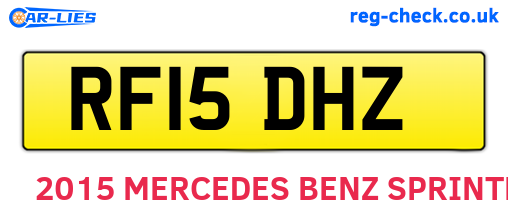 RF15DHZ are the vehicle registration plates.