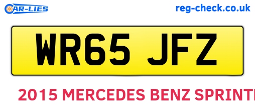 WR65JFZ are the vehicle registration plates.