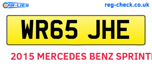 WR65JHE are the vehicle registration plates.