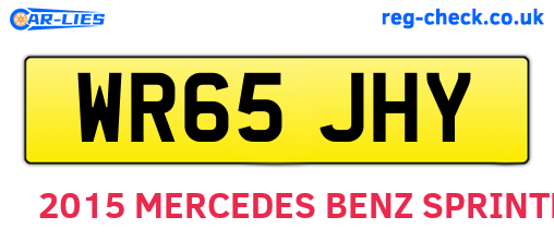 WR65JHY are the vehicle registration plates.