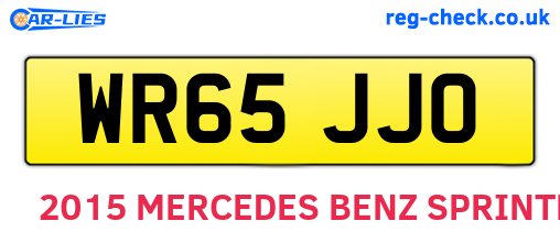 WR65JJO are the vehicle registration plates.
