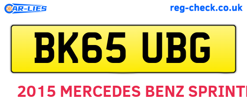 BK65UBG are the vehicle registration plates.