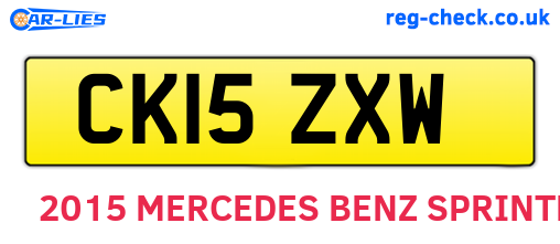 CK15ZXW are the vehicle registration plates.