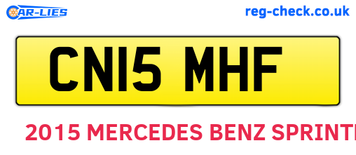CN15MHF are the vehicle registration plates.