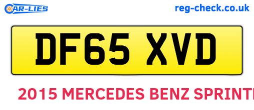 DF65XVD are the vehicle registration plates.