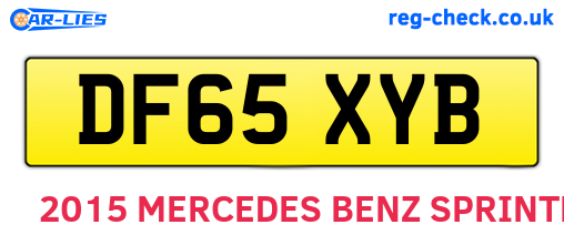 DF65XYB are the vehicle registration plates.